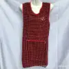 New fashionable home textile adult all-cotton apron, kitchen anti-stain cotton checkered thickened vest and waistcoat details Picture